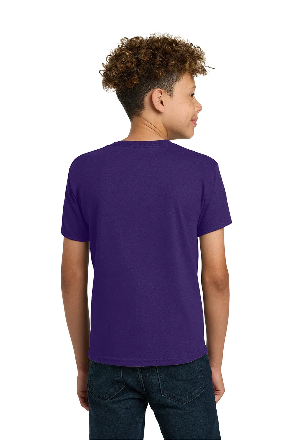 Gildan Youth Short Sleeve Crewneck T-Shirt - Purple  Affordable Clothing Gildan