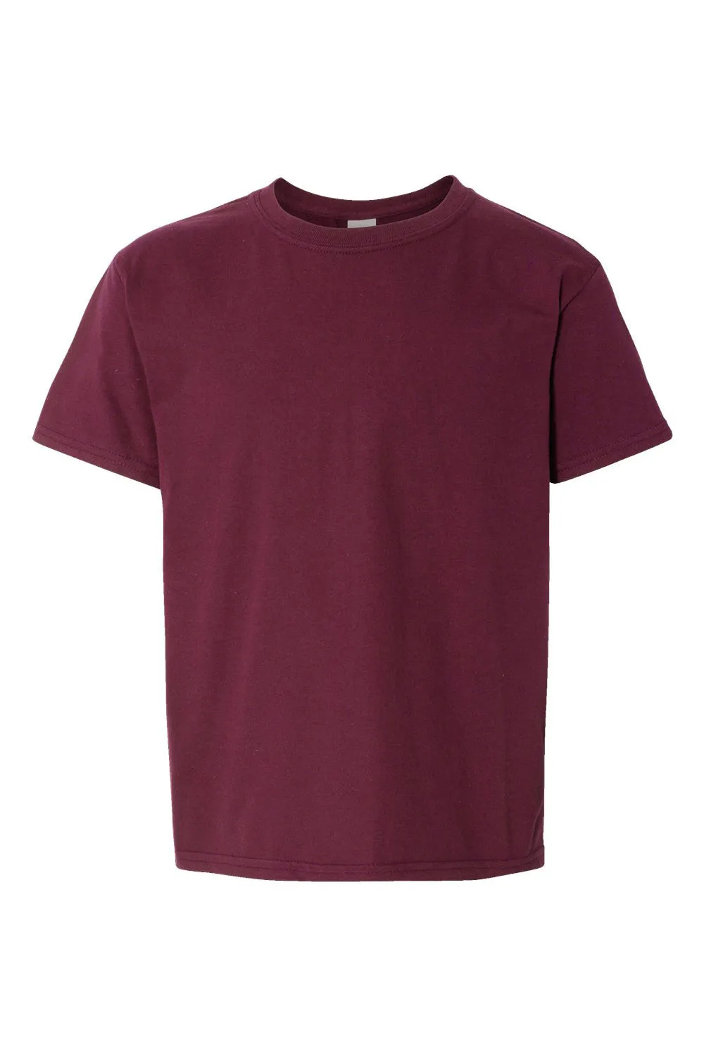 Gildan Youth Softstyle Short Sleeve Crewneck T-Shirt - Maroon  Affordable Clothing Gildan