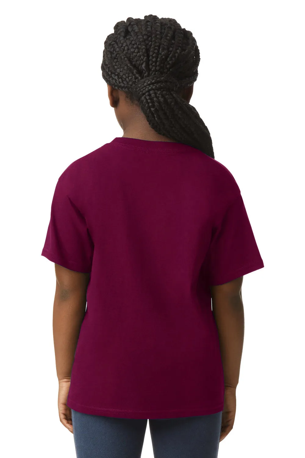 Gildan Youth Softstyle Short Sleeve Crewneck T-Shirt - Maroon  Affordable Clothing Gildan