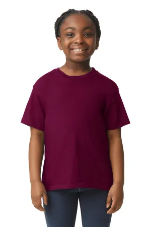 Gildan Youth Softstyle Short Sleeve Crewneck T-Shirt - Maroon  Affordable Clothing Gildan