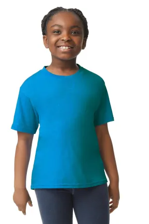 Gildan Youth Softstyle Short Sleeve Crewneck T-Shirt - Sapphire Blue  Affordable Clothing Gildan