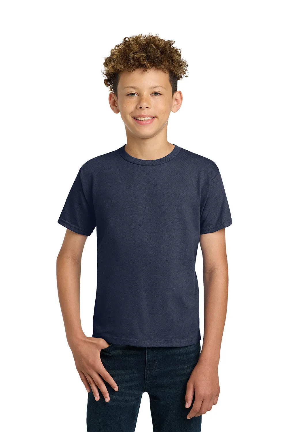 Gildan Youth Ultra Short Sleeve Crewneck T-Shirt - Navy Blue  Affordable Clothing Gildan
