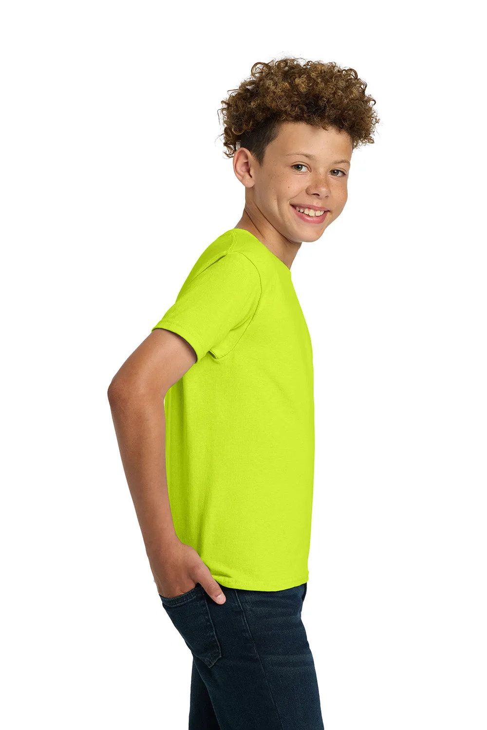 Gildan Youth Ultra Short Sleeve Crewneck T-Shirt - Safety Green  Affordable Clothing Gildan