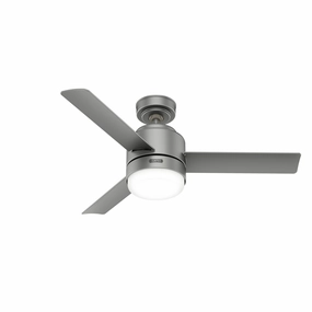 Gilmour 44"Ceiling Fan Matte Silver small electric fans for personal cooling