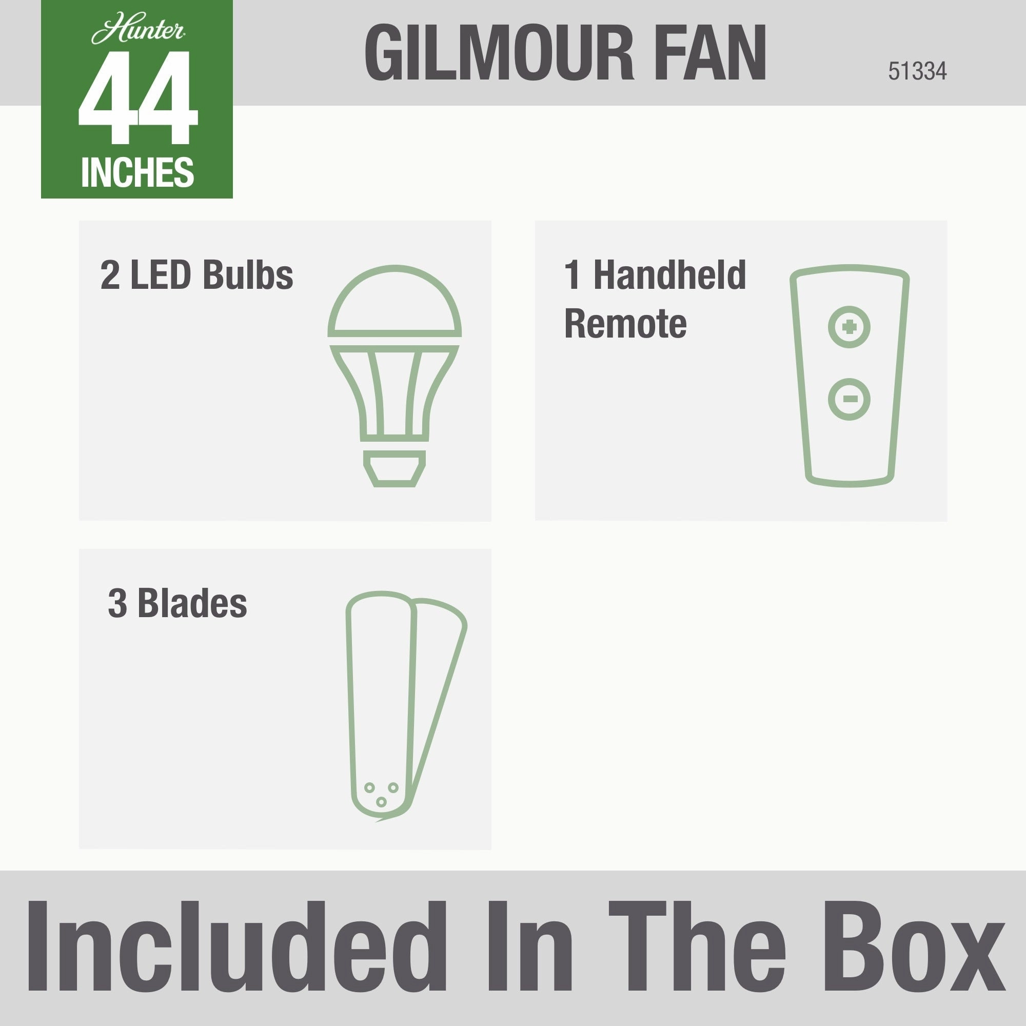 Gilmour 44"Ceiling Fan Matte White