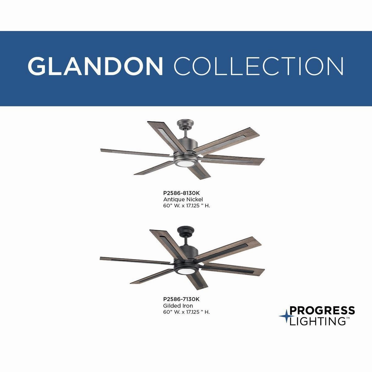 Glandon 60" Ceiling Fan Gilded Iron