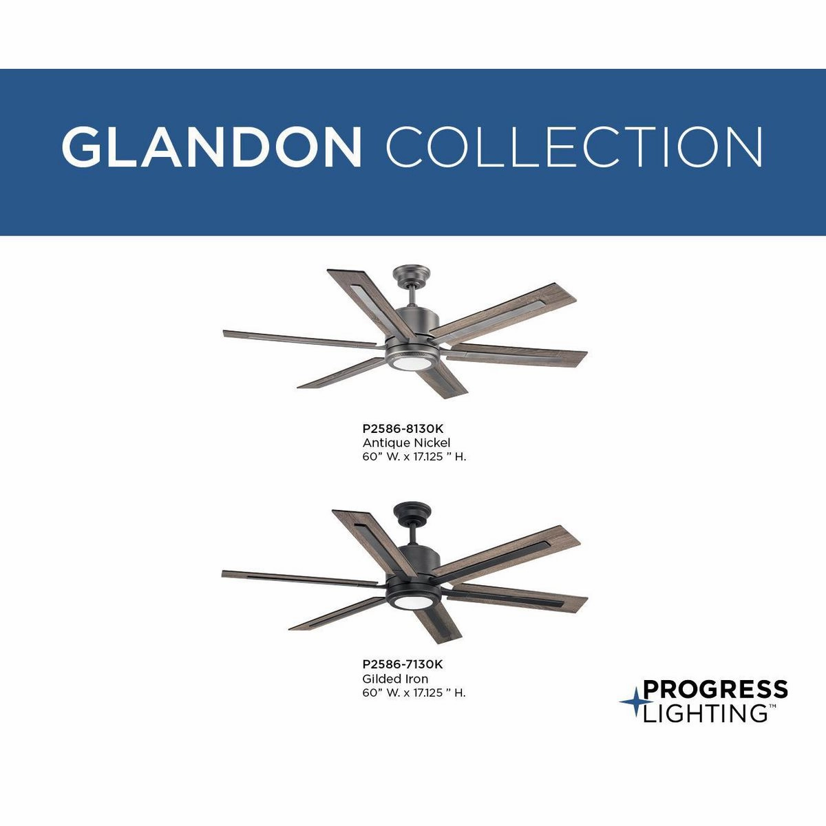 Glandon 60" Ceiling Fan Gilded Iron