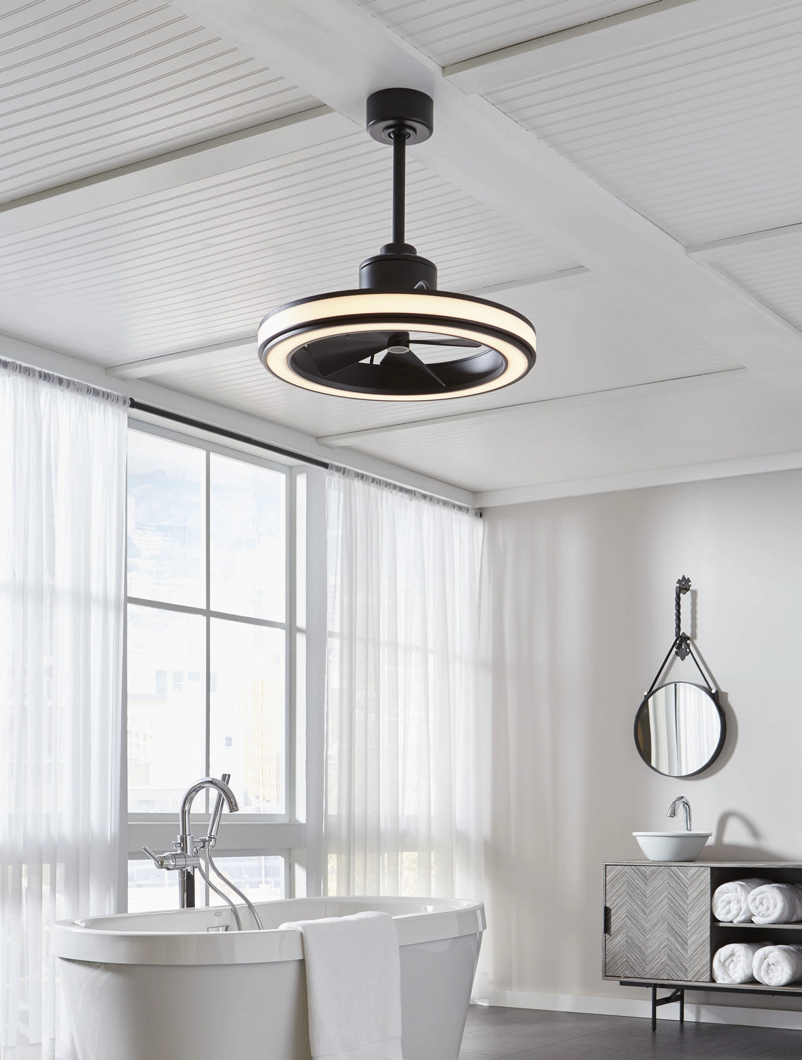 Gleam 16"Ceiling Fan Black