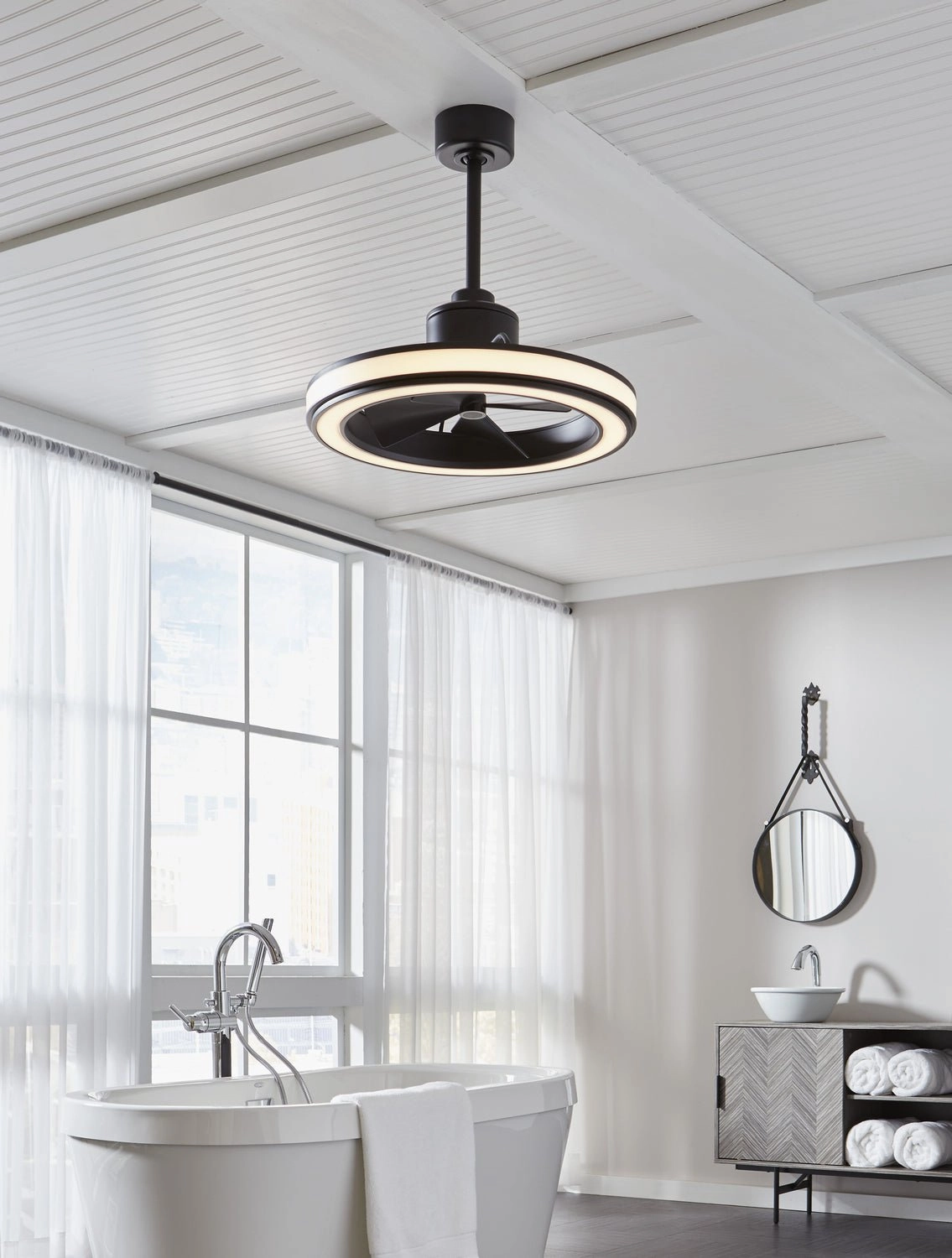 Gleam 16"Ceiling Fan Black