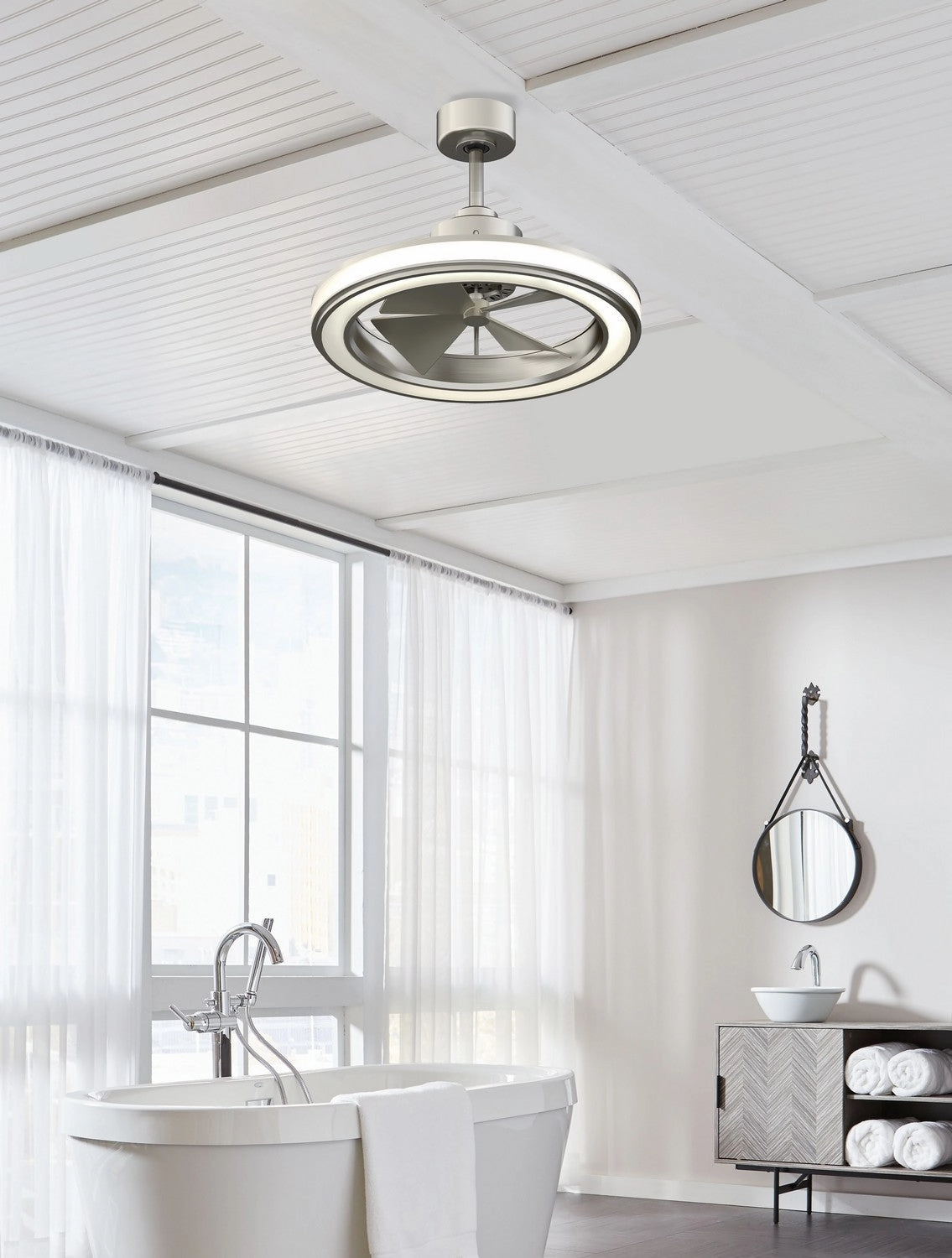Gleam 16"Ceiling Fan Brushed Nickel