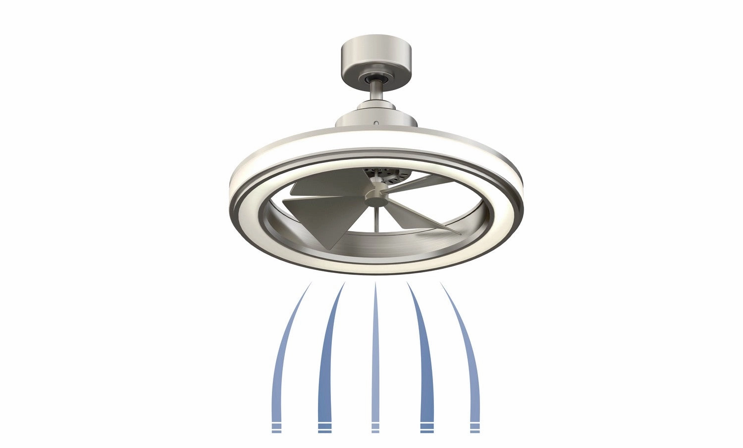 Gleam 16"Ceiling Fan Brushed Nickel