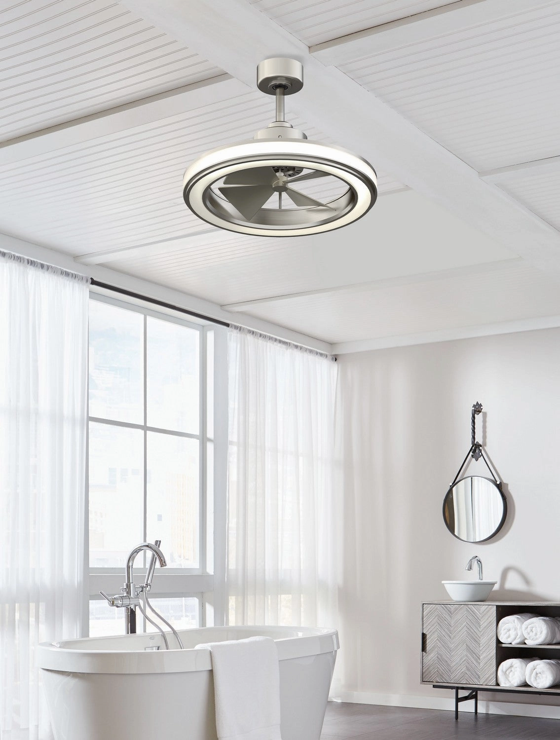 Gleam 16"Ceiling Fan Brushed Nickel
