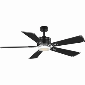 Glenfalls 56"Ceiling Fan Matte Black quiet medium fans for living room use