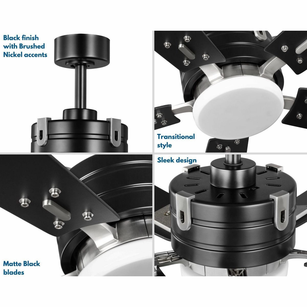 Glenfalls 56"Ceiling Fan Matte Black