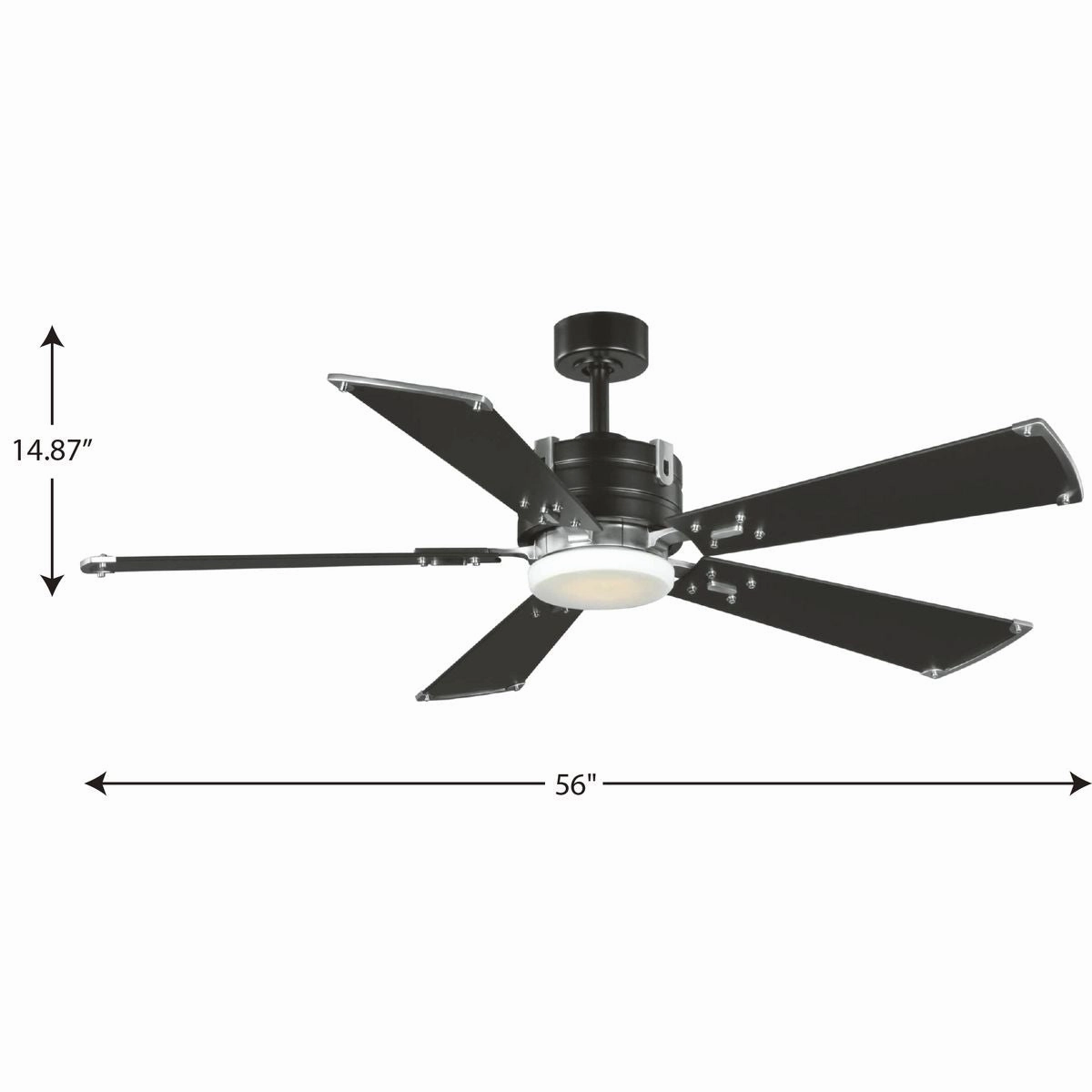 Glenfalls 56"Ceiling Fan Matte Black