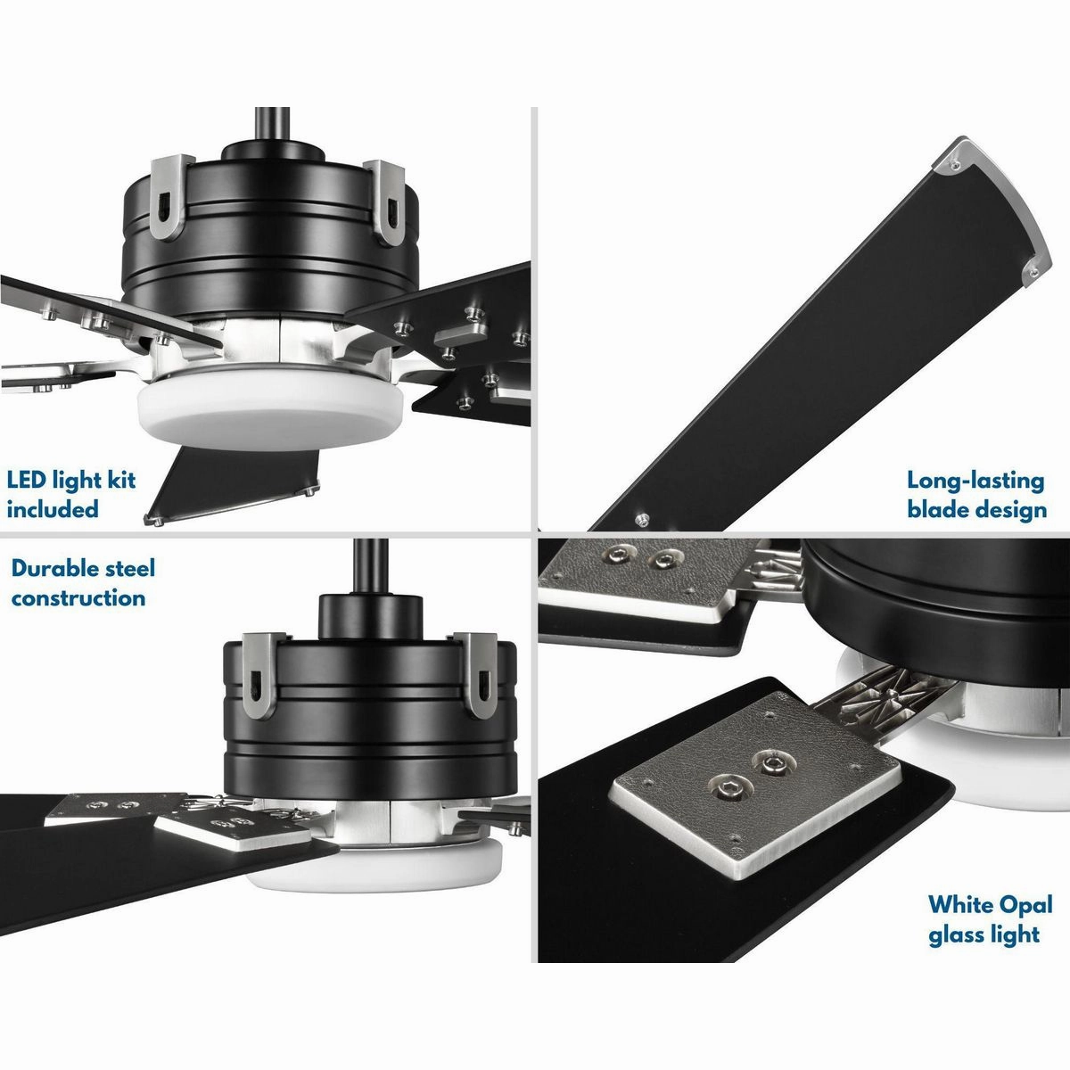 Glenfalls 56"Ceiling Fan Matte Black
