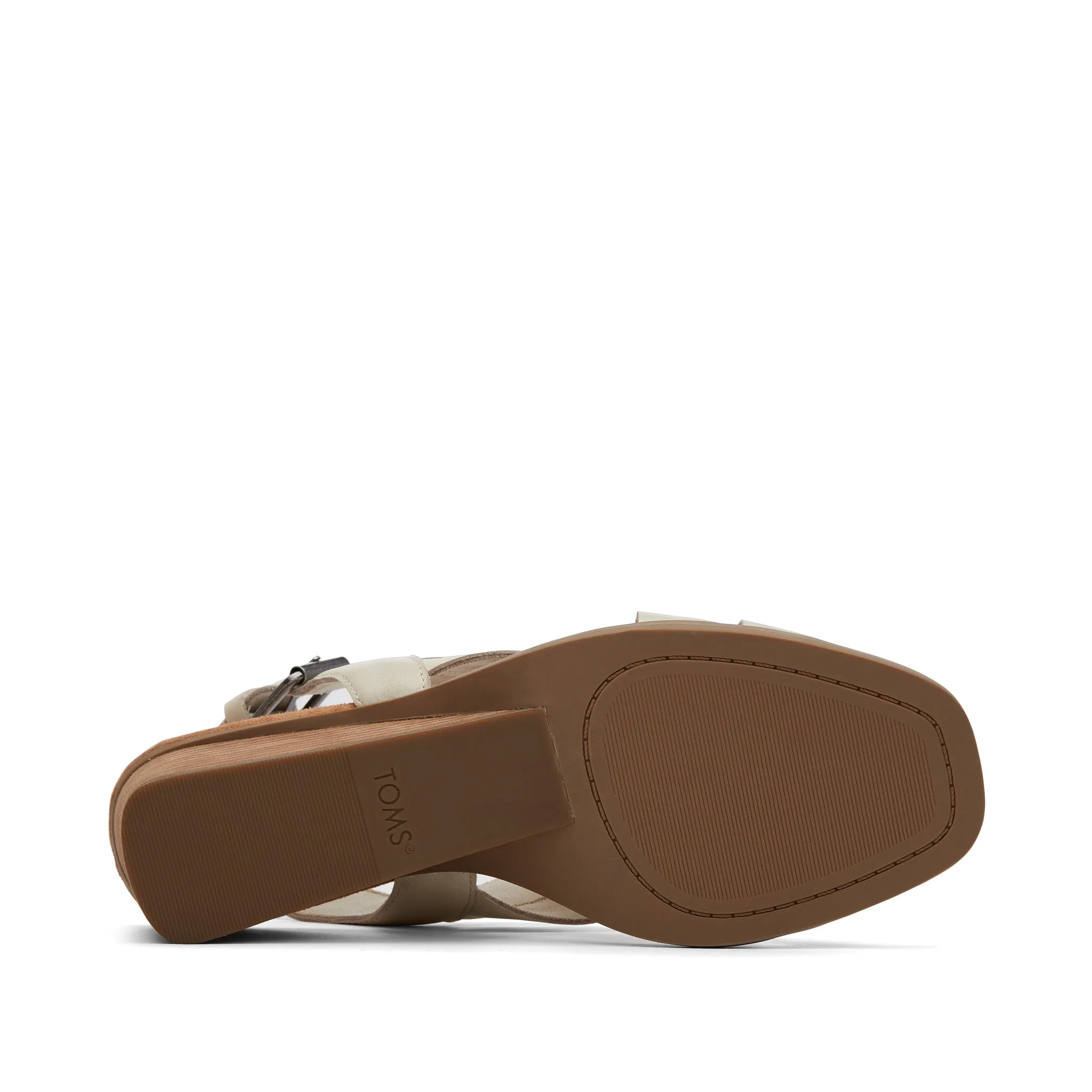 Gracie Cream Leather Wedge Sandal
