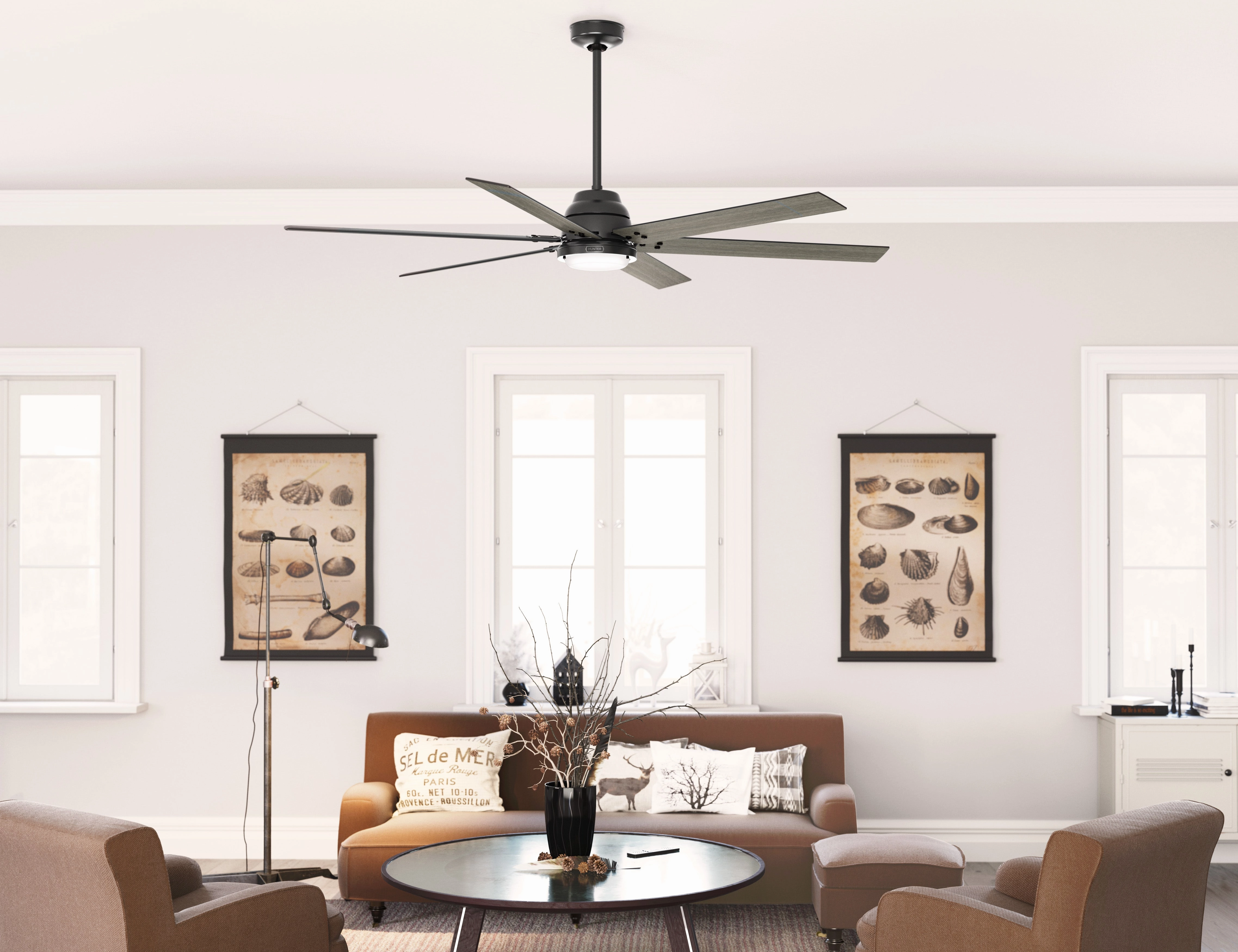 Gravity 72"Ceiling Fan Matte Black