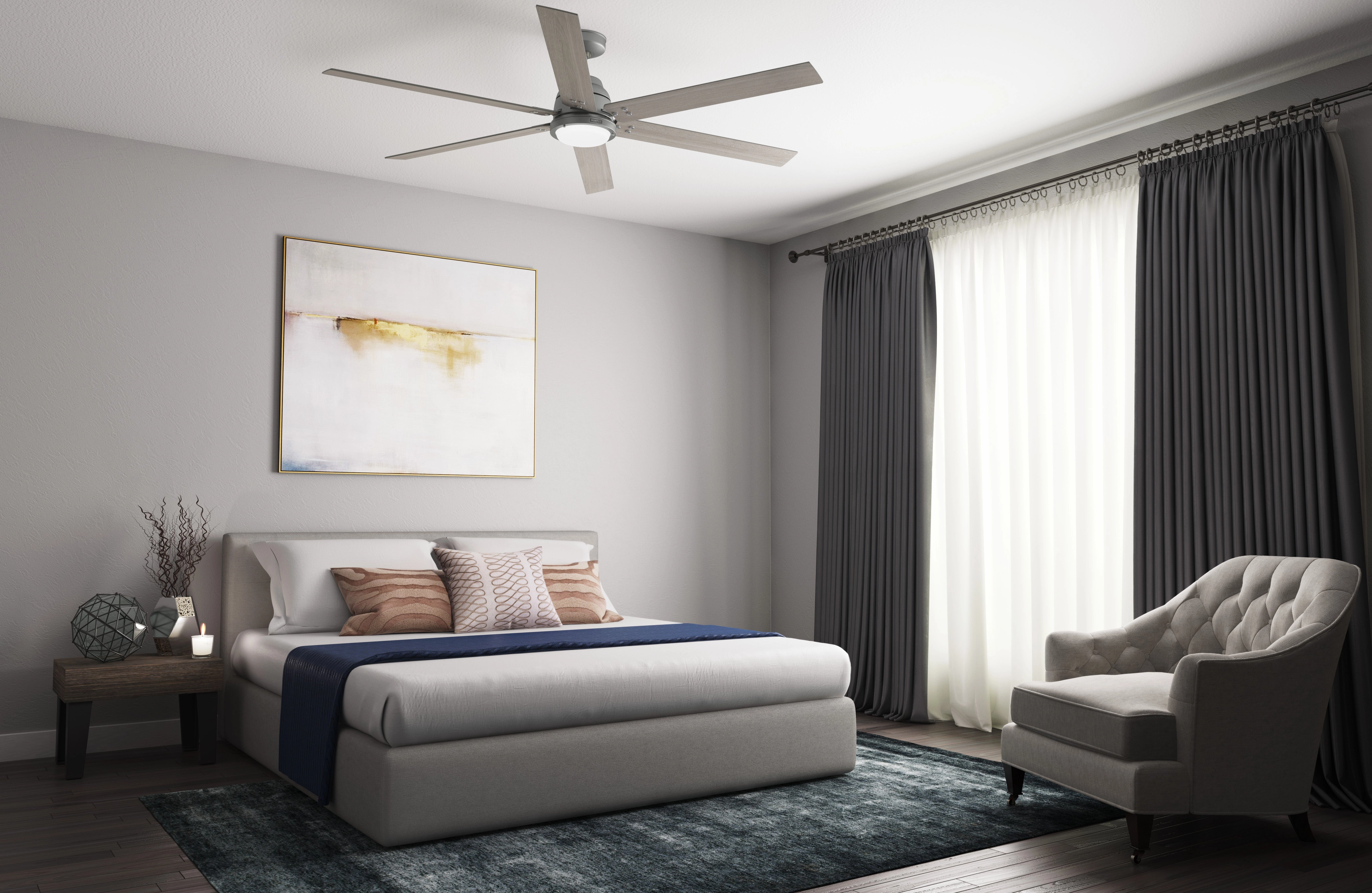 Gravity 72"Ceiling Fan Matte Silver