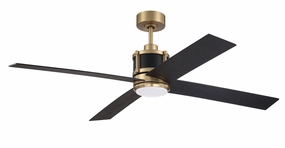 Gregory 56"Ceiling Fan Satin Brass modern medium fans for everyday cooling