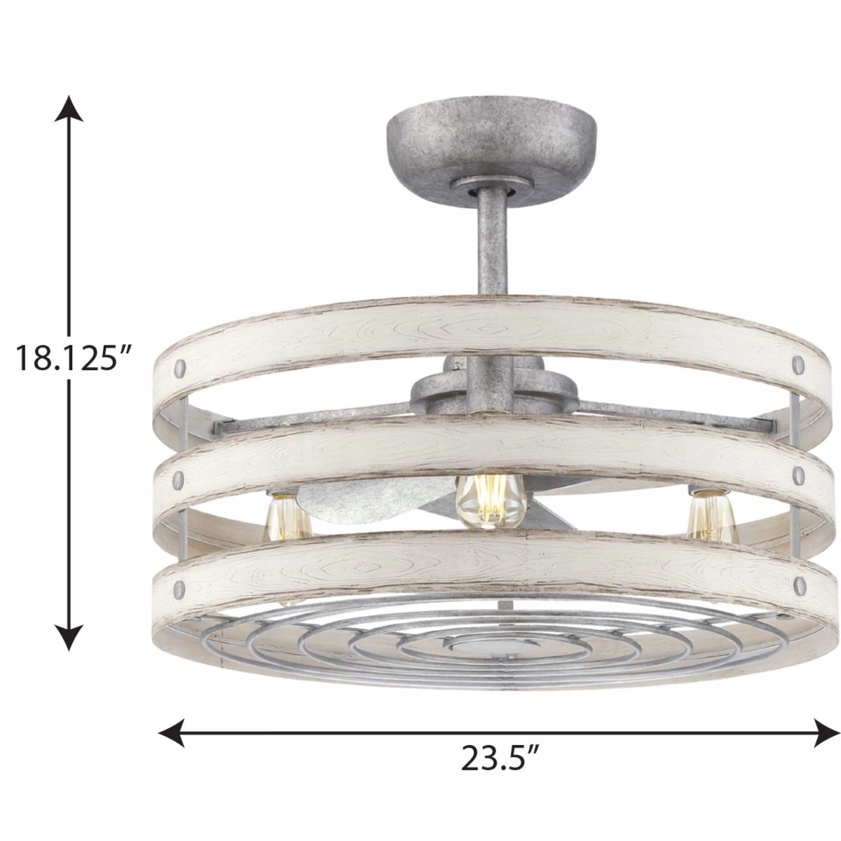 Gulliver 23"Ceiling Fan Galvanized Finish