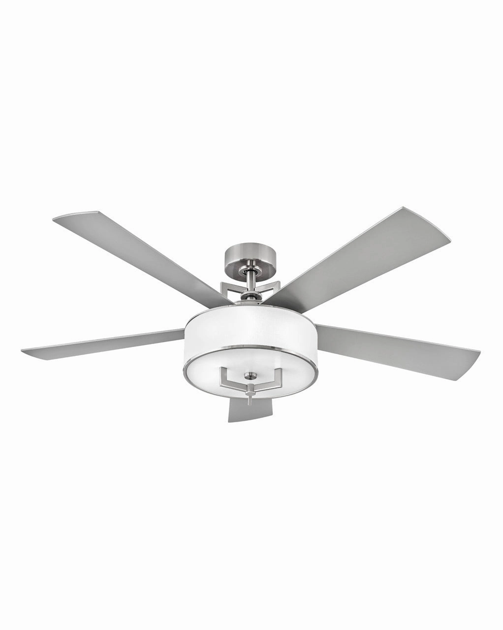 Hampton 56"Ceiling Fan Brushed Nickel quiet medium fans for living room use