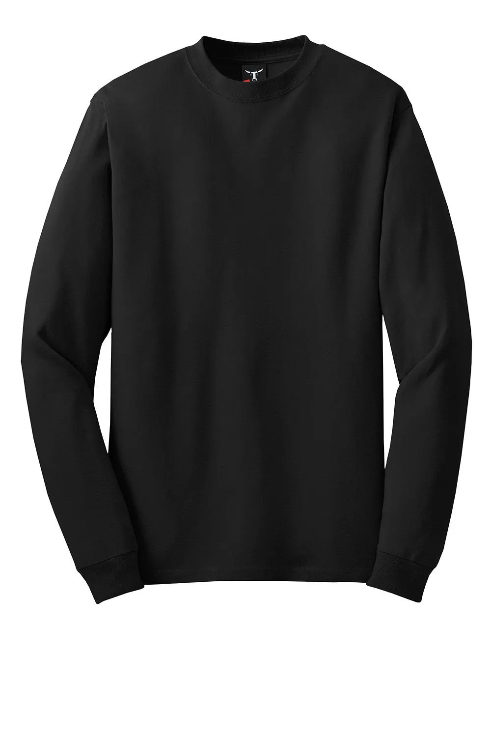 Hanes Mens Beefy-T Long Sleeve Crewneck T-Shirt - Black  Best cheap Clothing Hanes
