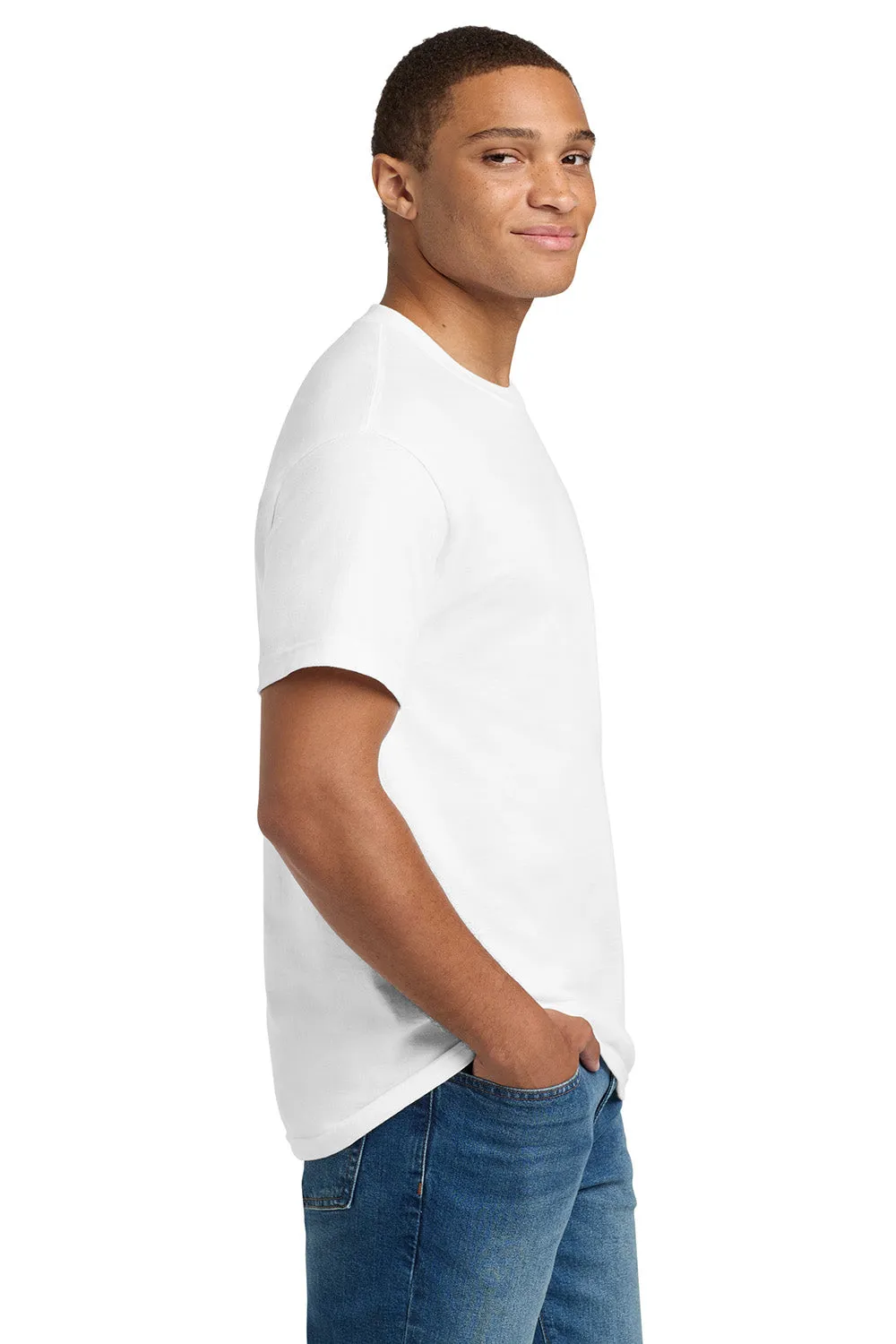 Hanes Mens Beefy-T Short Sleeve Crewneck T-Shirt - White  Best cheap Clothing Hanes