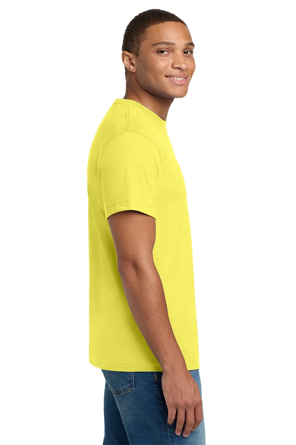 Hanes Mens Beefy-T Short Sleeve Crewneck T-Shirt - Yellow  Best cheap Clothing Hanes