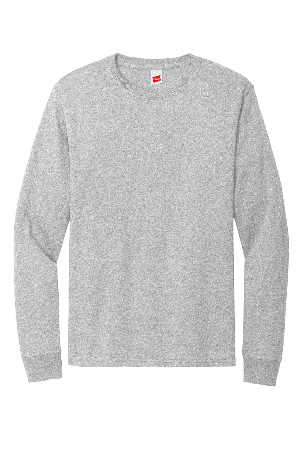 Hanes Mens ComfortSoft Long Sleeve Crewneck T-Shirt - Ash Grey  Best cheap Clothing Hanes