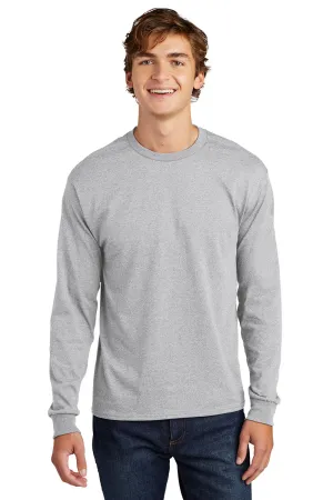 Hanes Mens ComfortSoft Long Sleeve Crewneck T-Shirt - Ash Grey  Best cheap Clothing Hanes