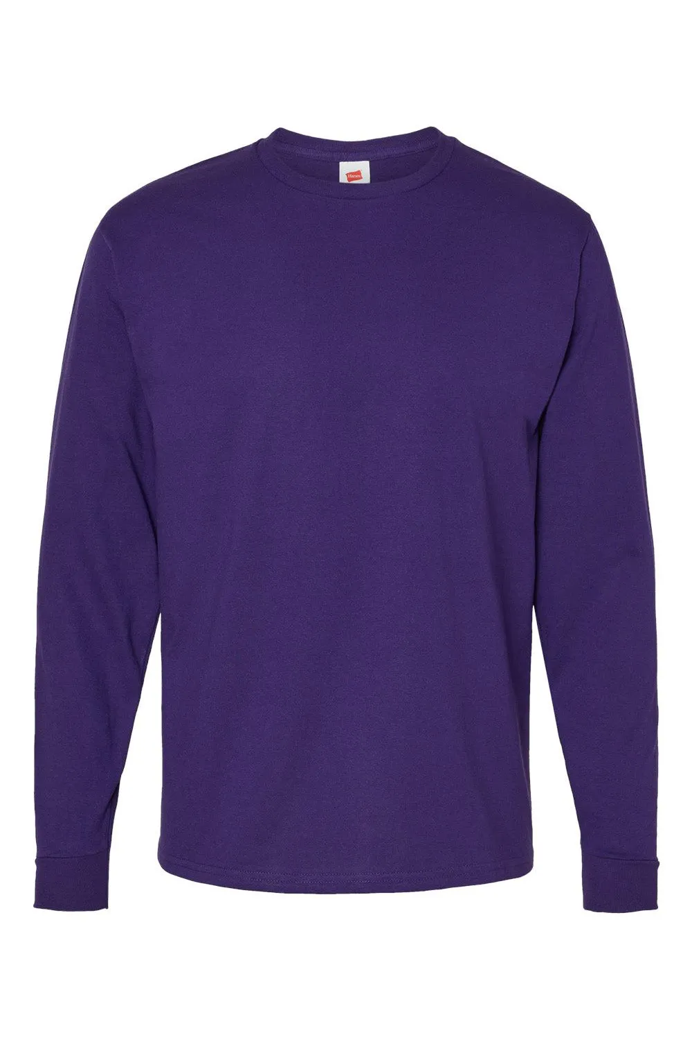 Hanes Mens ComfortSoft Long Sleeve Crewneck T-Shirt - Athletic Purple  Best cheap Clothing Hanes