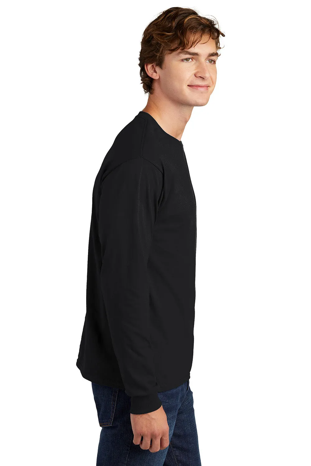 Hanes Mens ComfortSoft Long Sleeve Crewneck T-Shirt - Black  Best cheap Clothing Hanes
