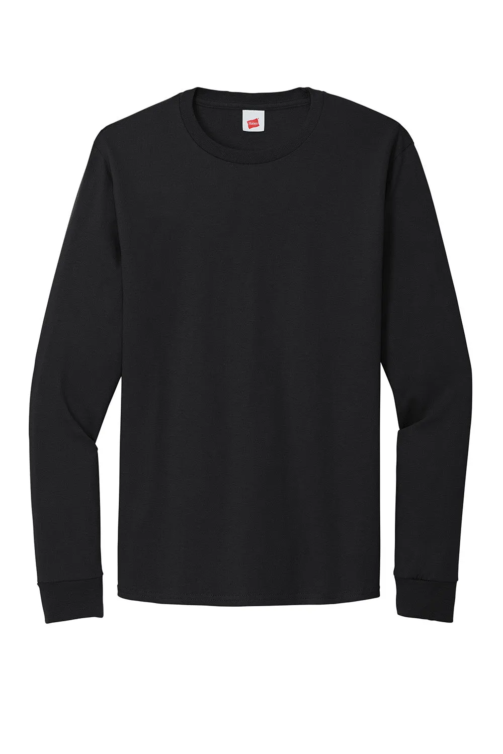 Hanes Mens ComfortSoft Long Sleeve Crewneck T-Shirt - Black  Best cheap Clothing Hanes