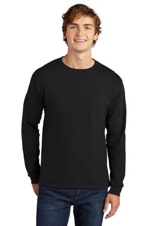 Hanes Mens ComfortSoft Long Sleeve Crewneck T-Shirt - Black  Best cheap Clothing Hanes