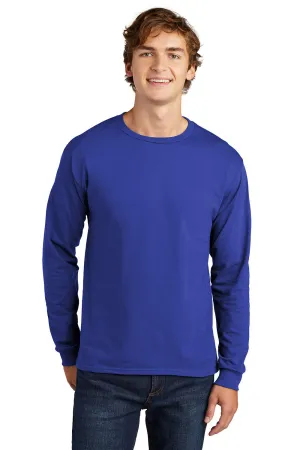 Hanes Mens ComfortSoft Long Sleeve Crewneck T-Shirt - Deep Royal Blue  Best cheap Clothing Hanes