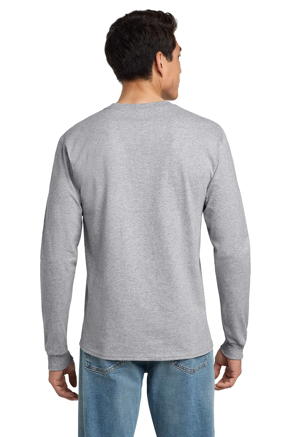 Hanes Mens ComfortSoft Long Sleeve Crewneck T-Shirt - Light Steel Grey  Best cheap Clothing Hanes
