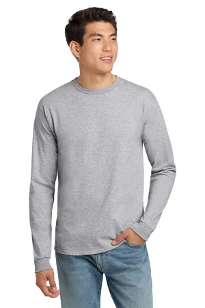 Hanes Mens ComfortSoft Long Sleeve Crewneck T-Shirt - Light Steel Grey  Best cheap Clothing Hanes