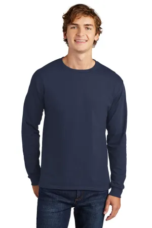 Hanes Mens ComfortSoft Long Sleeve Crewneck T-Shirt - Navy Blue  Best cheap Clothing Hanes