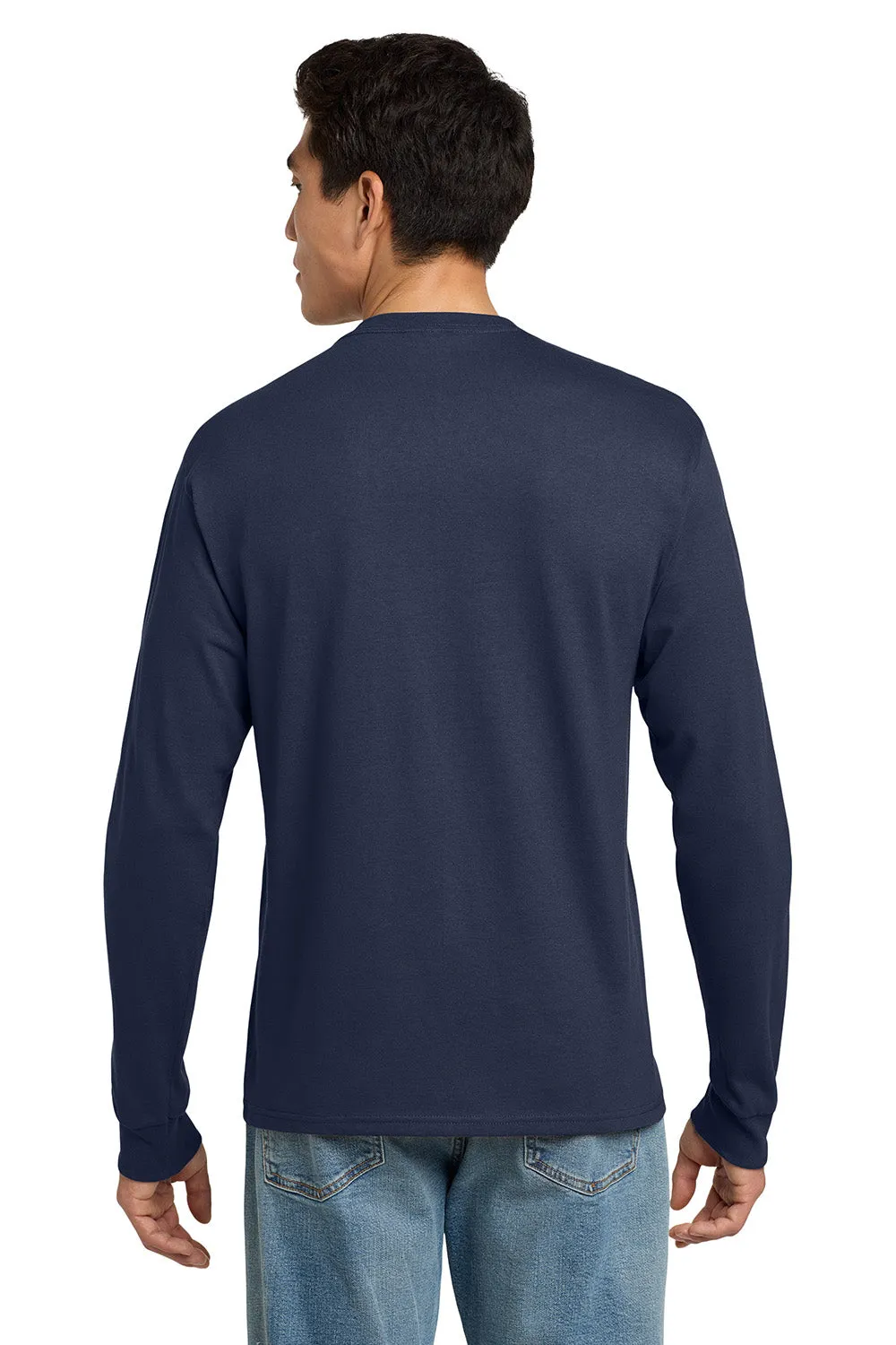 Hanes Mens ComfortSoft Long Sleeve Crewneck T-Shirt - Navy Blue  Best cheap Clothing Hanes