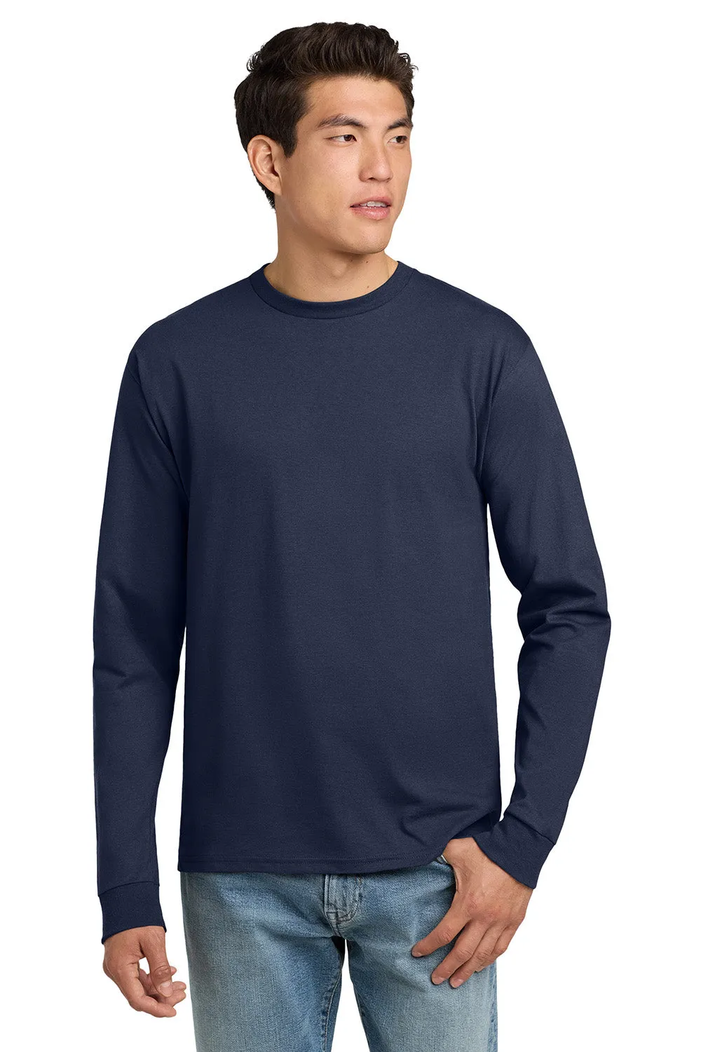 Hanes Mens ComfortSoft Long Sleeve Crewneck T-Shirt - Navy Blue  Best cheap Clothing Hanes