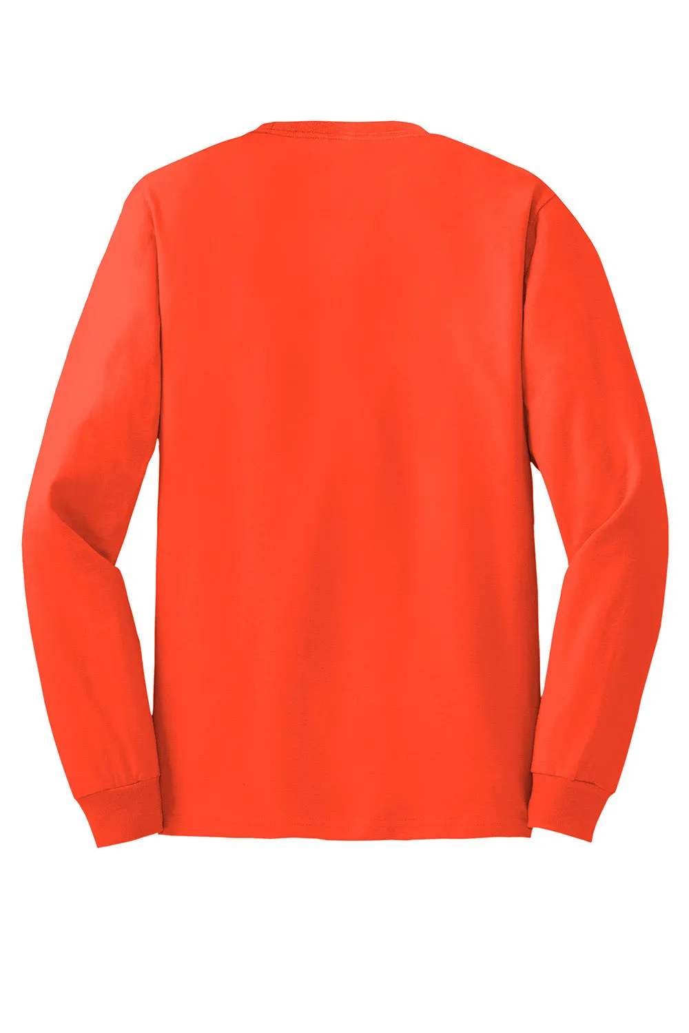 Hanes Mens ComfortSoft Long Sleeve Crewneck T-Shirt - Orange  Best cheap Clothing Hanes