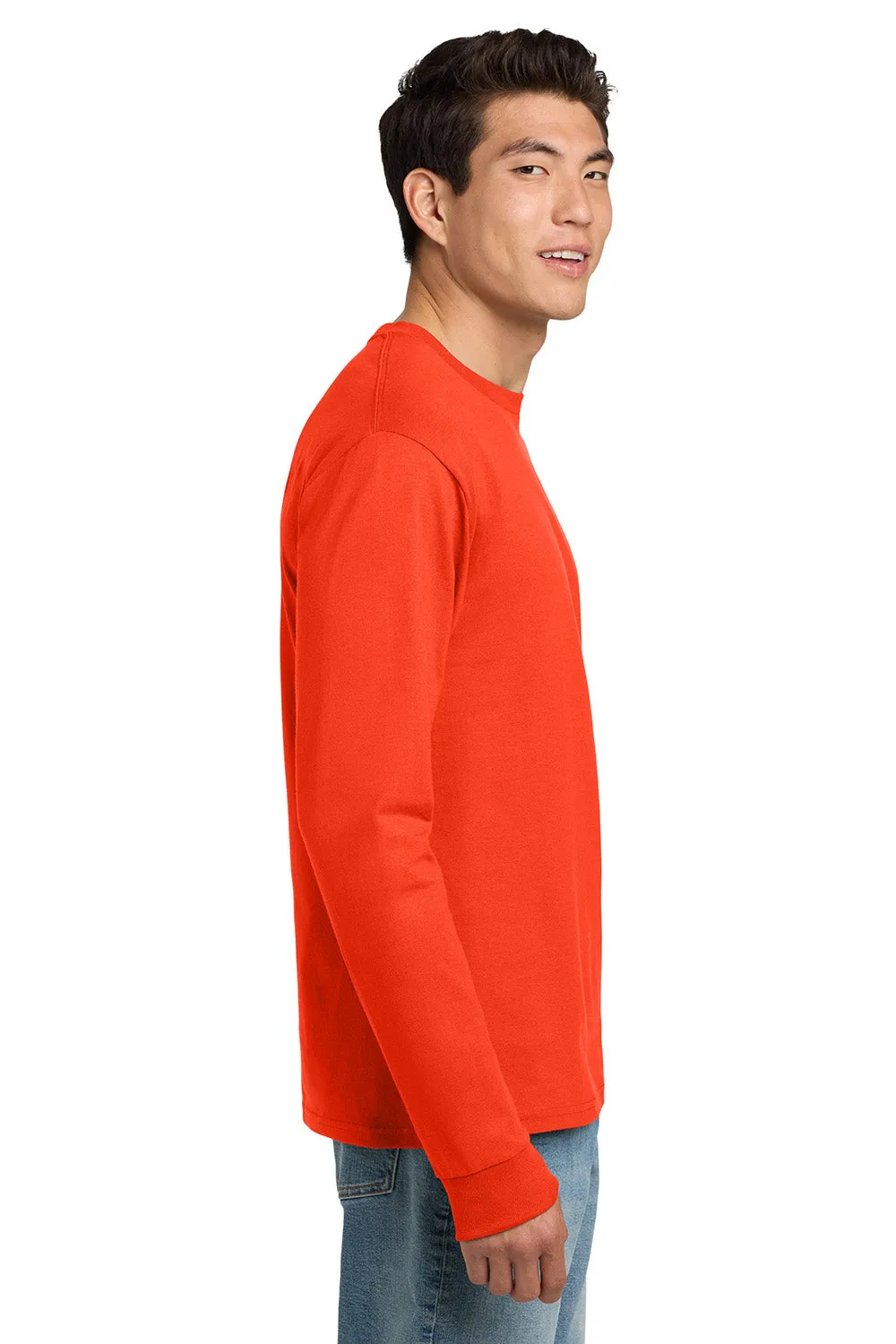 Hanes Mens ComfortSoft Long Sleeve Crewneck T-Shirt - Orange  Best cheap Clothing Hanes