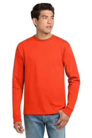 Hanes Mens ComfortSoft Long Sleeve Crewneck T-Shirt - Orange  Best cheap Clothing Hanes