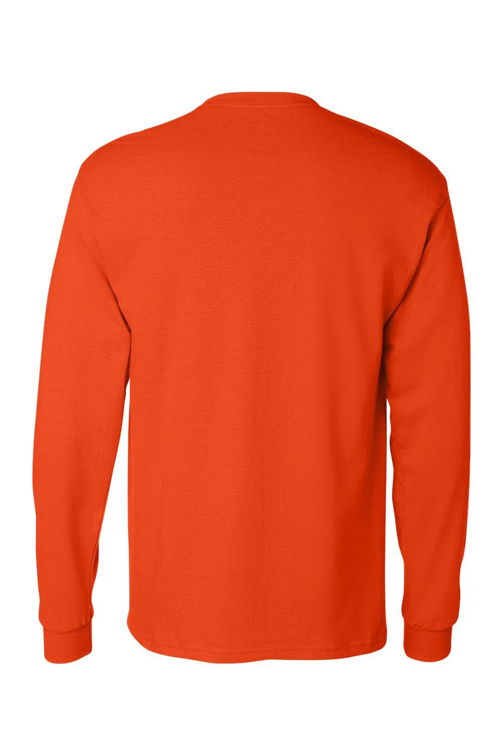 Hanes Mens ComfortSoft Long Sleeve Crewneck T-Shirt w/ Pocket - Orange  Best cheap Clothing Hanes