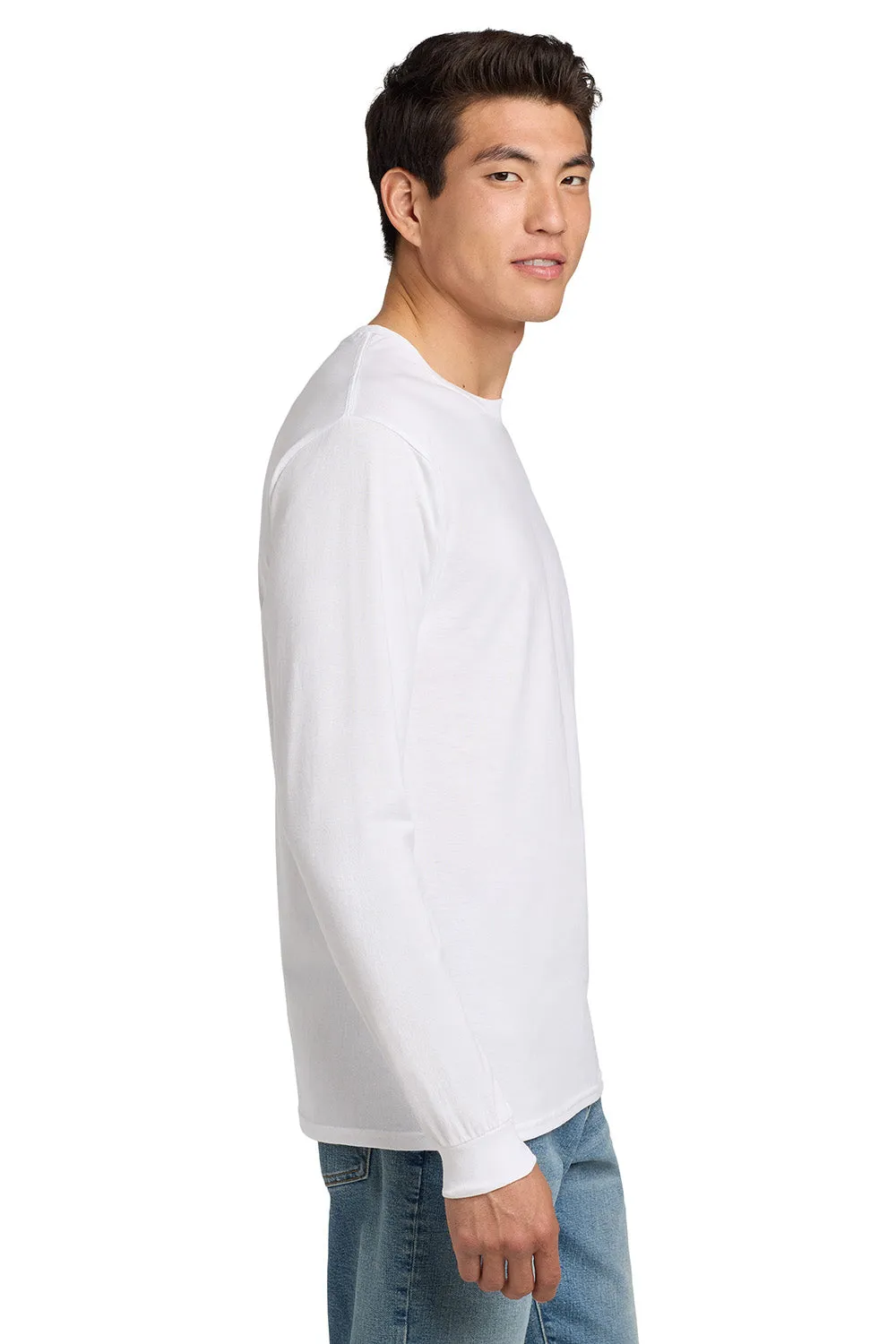 Hanes Mens ComfortSoft Long Sleeve Crewneck T-Shirt - White  Best cheap Clothing Hanes