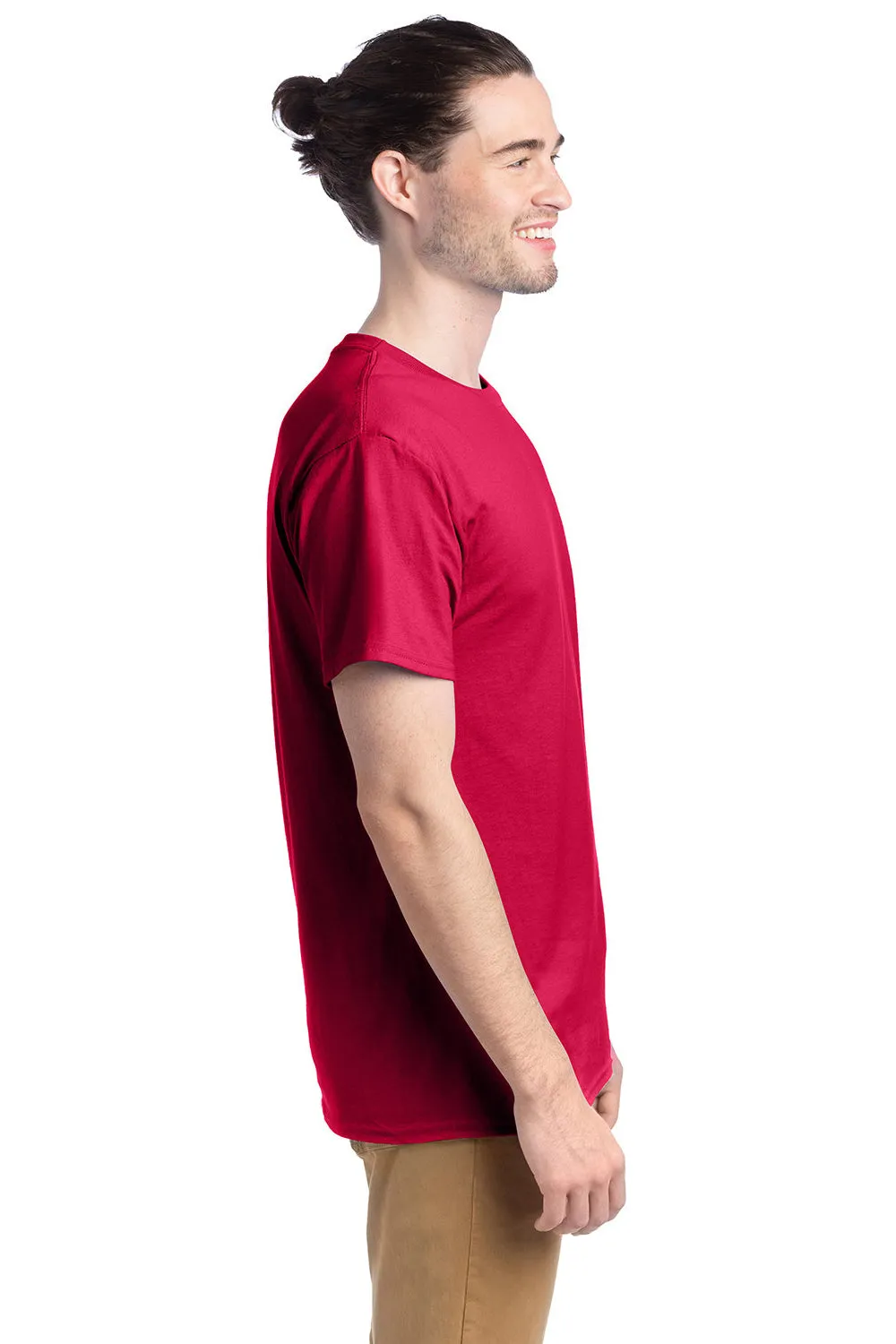 Hanes Mens ComfortSoft Short Sleeve Crewneck T-Shirt - Athletic Crimson Red  Best cheap Clothing Hanes