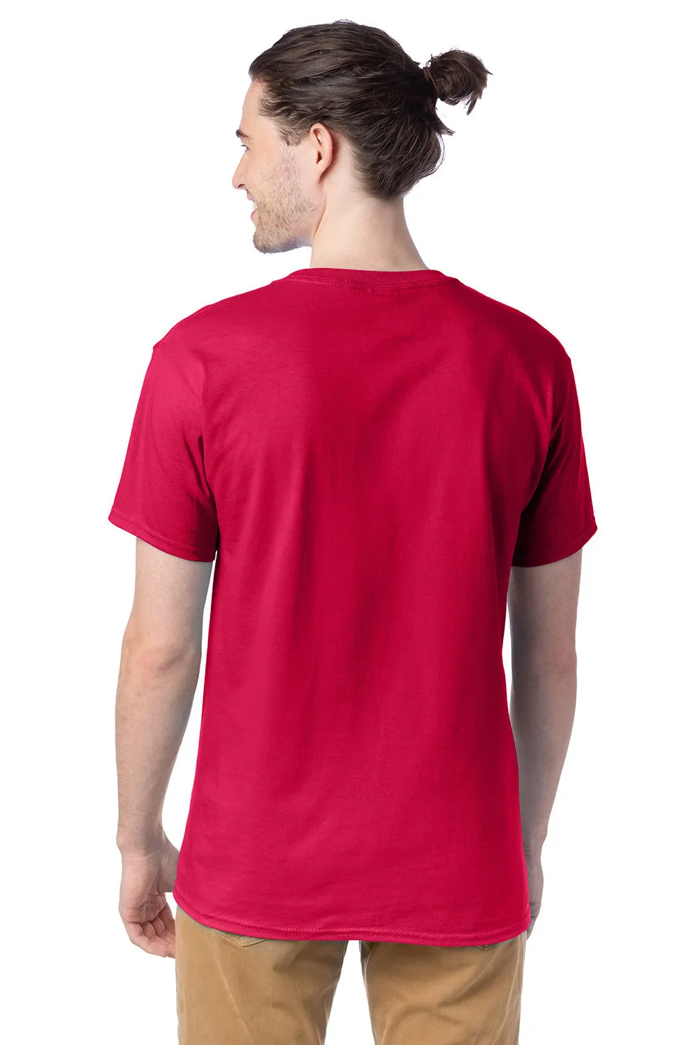 Hanes Mens ComfortSoft Short Sleeve Crewneck T-Shirt - Athletic Crimson Red  Best cheap Clothing Hanes
