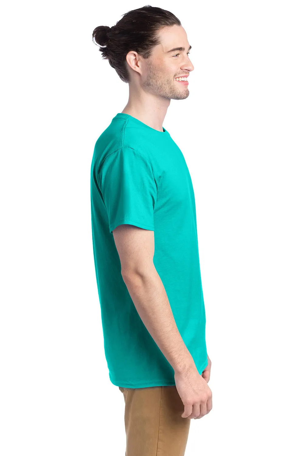 Hanes Mens ComfortSoft Short Sleeve Crewneck T-Shirt - Athletic Teal Green  Best cheap Clothing Hanes