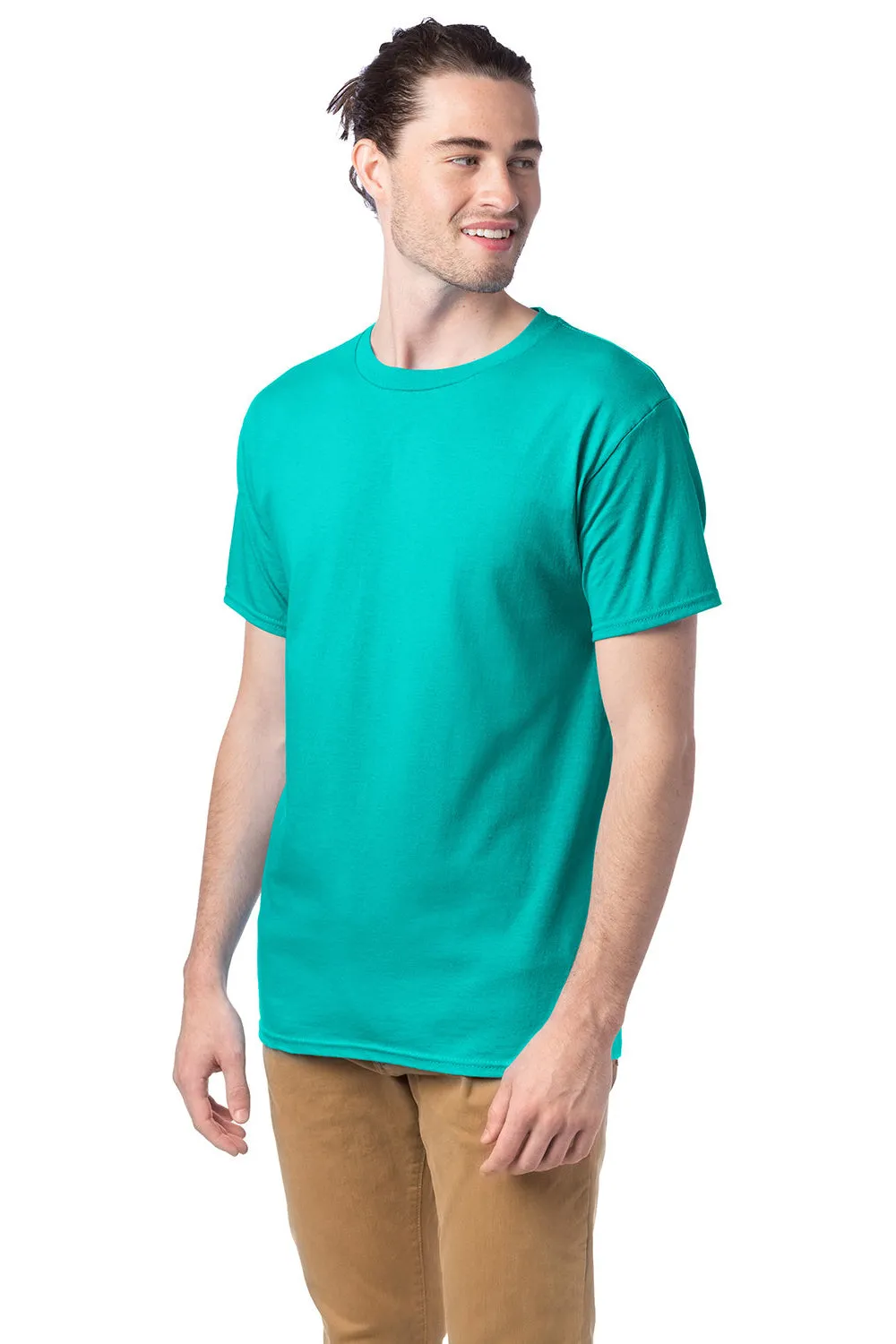 Hanes Mens ComfortSoft Short Sleeve Crewneck T-Shirt - Athletic Teal Green  Best cheap Clothing Hanes